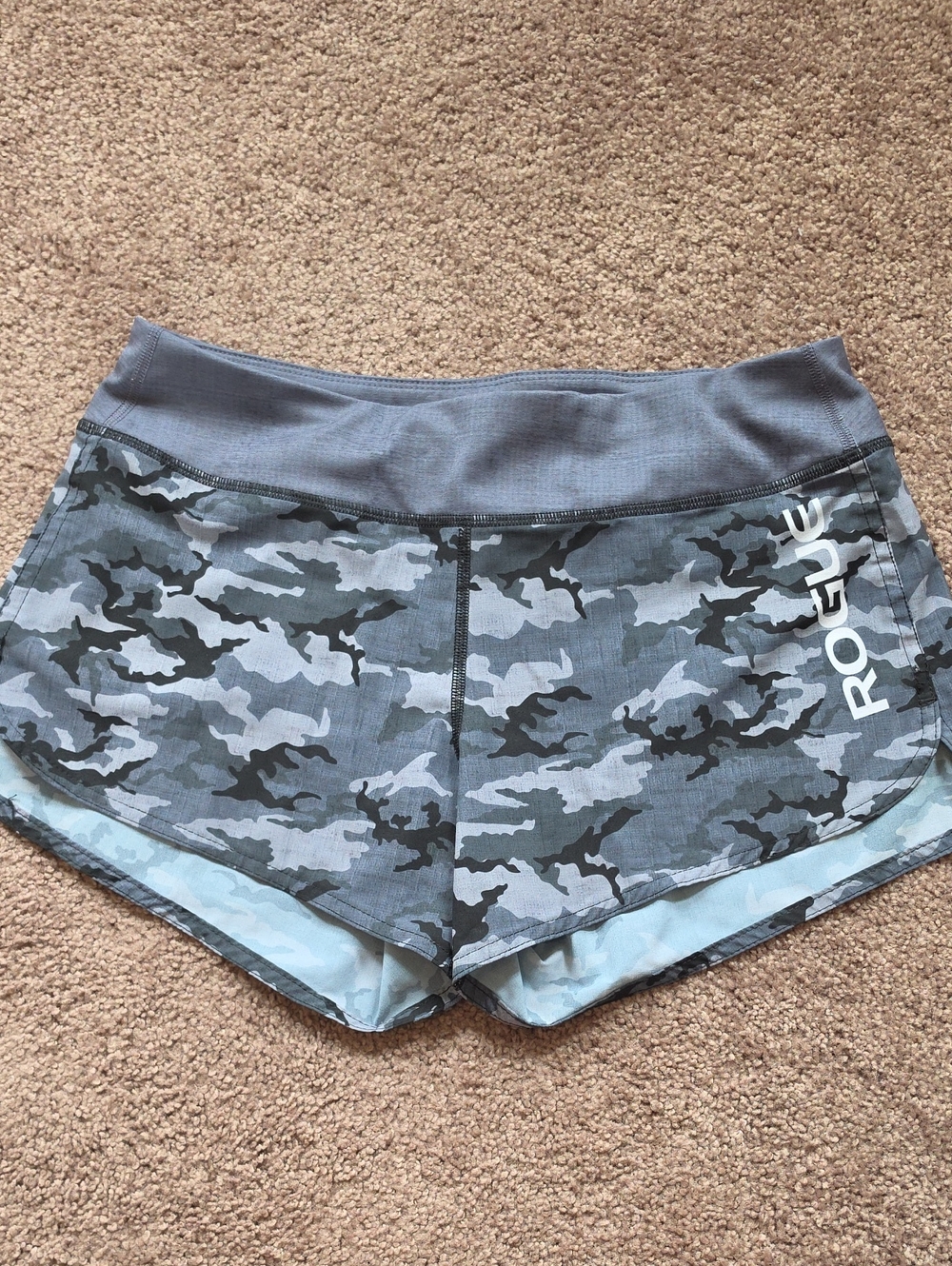Rogue Women's Gray Camo Athletic Shorts